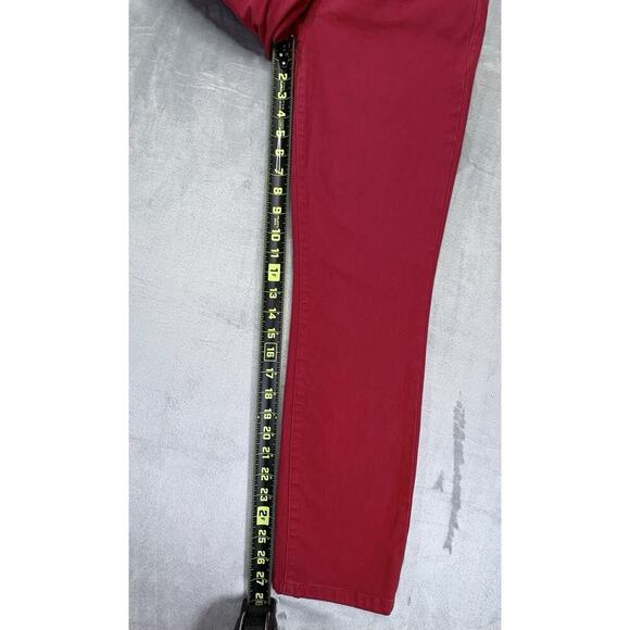 Tory Burch Red Cropped Skinny Jeans Women’s Size 27 - Picture 5 of 11